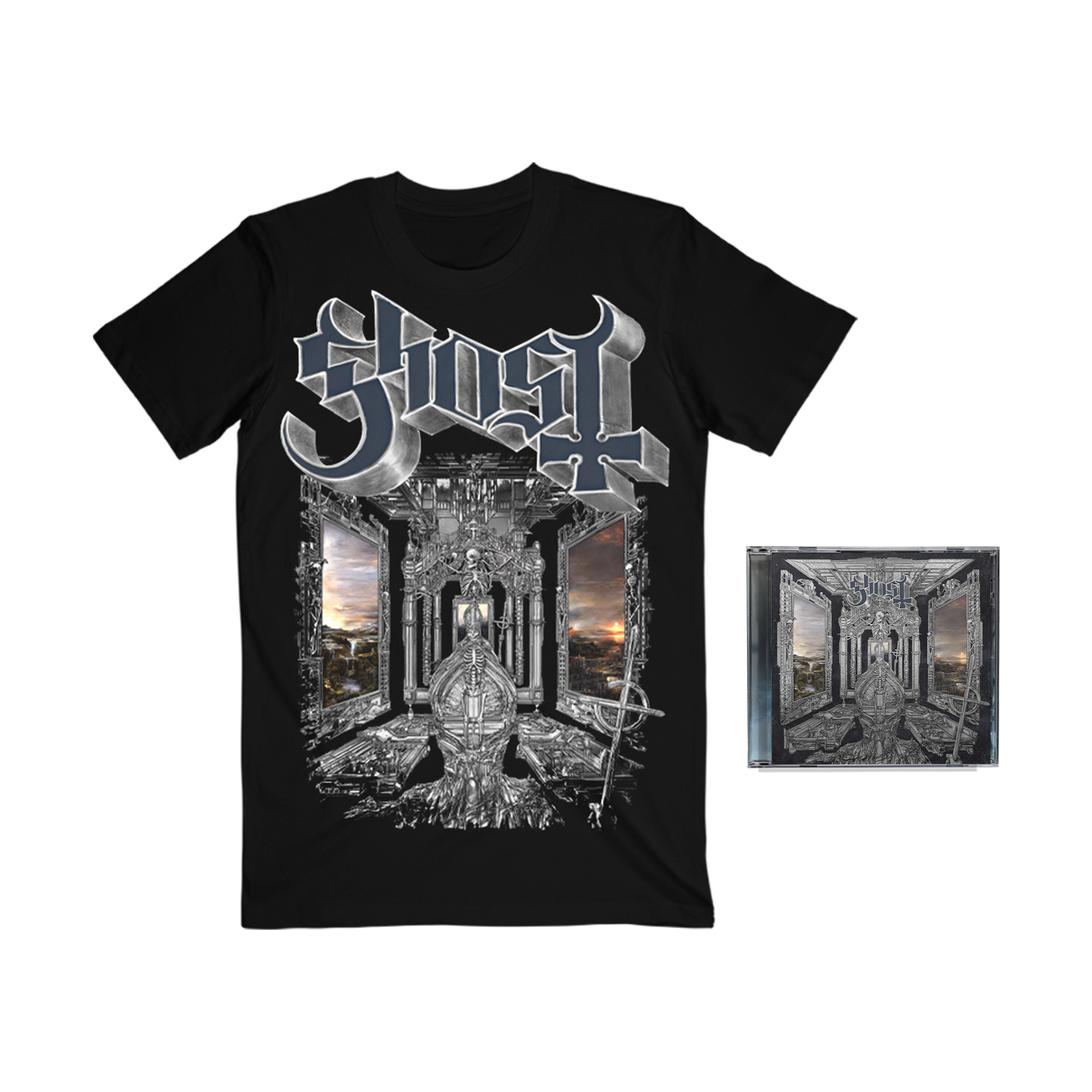 GHOST - Skeletá T-Shirt + CD