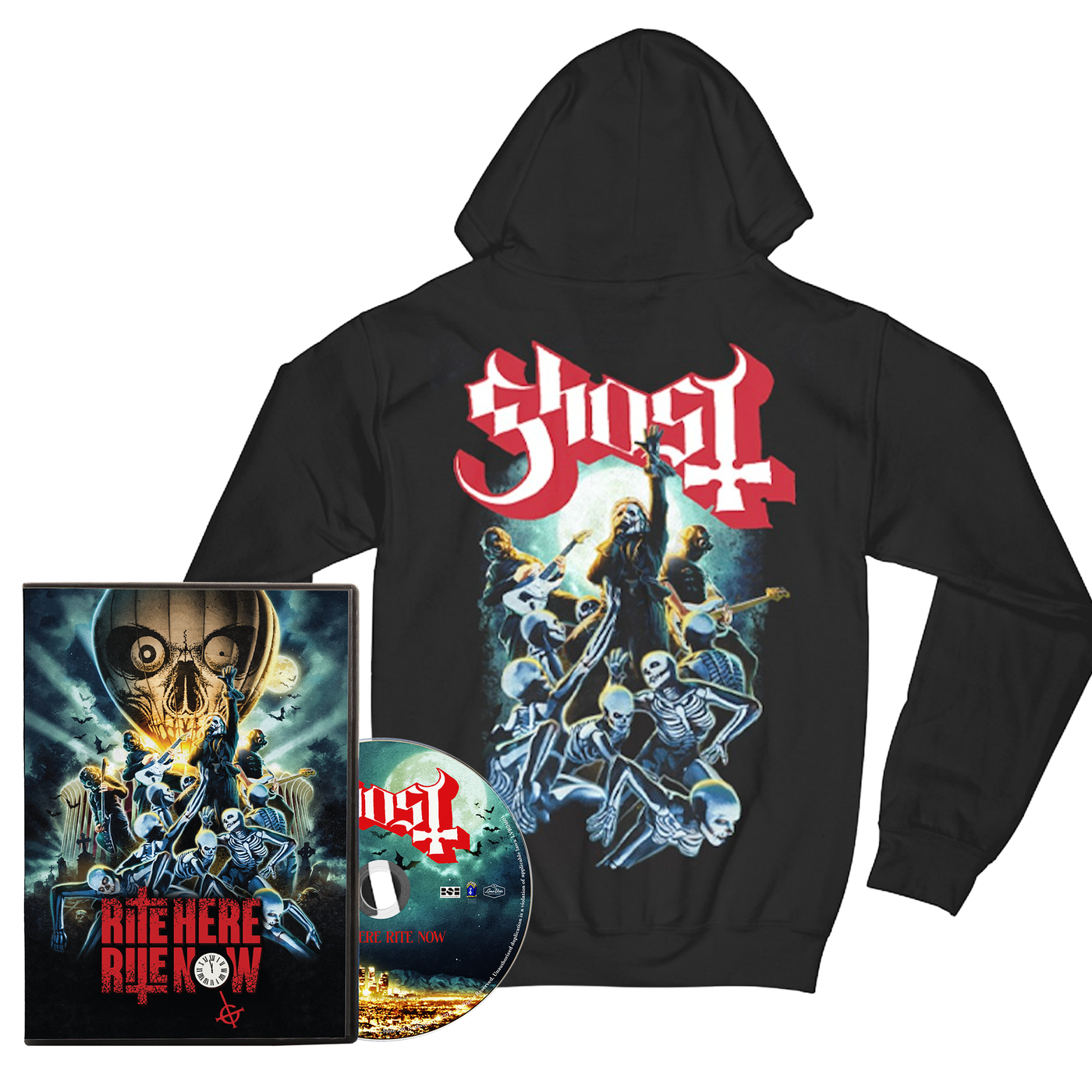 GHOST - Rite Here Rite now Zip Up Hoodie + Film