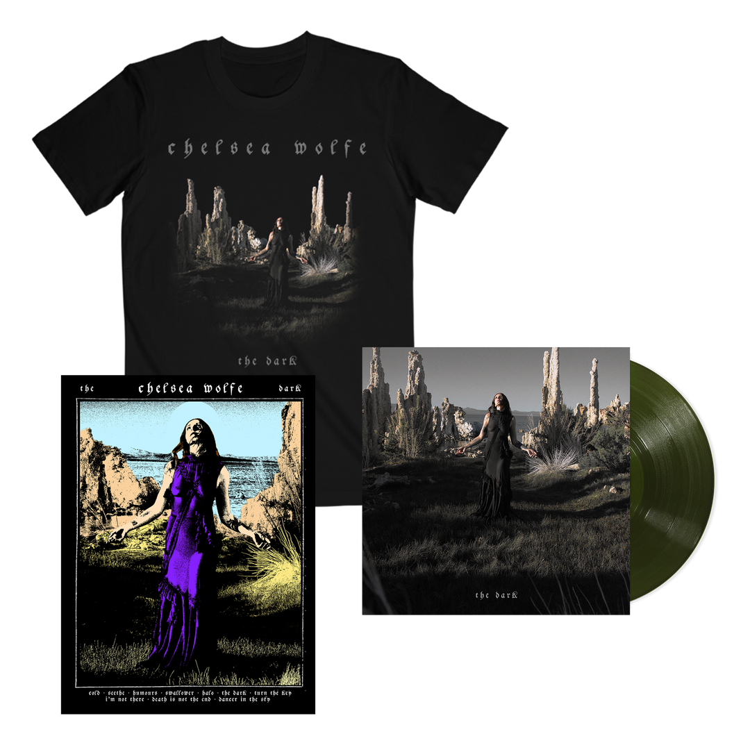 The Dark T-Shirt + "Forest Green" Vinyl + Flocked Poster