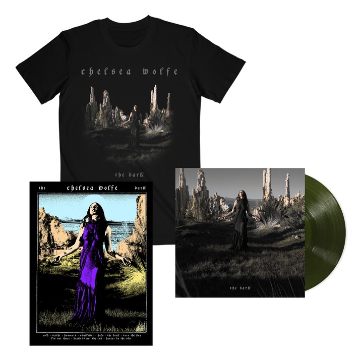 The Dark T-Shirt + "Forest Green" Vinyl + Flocked Poster