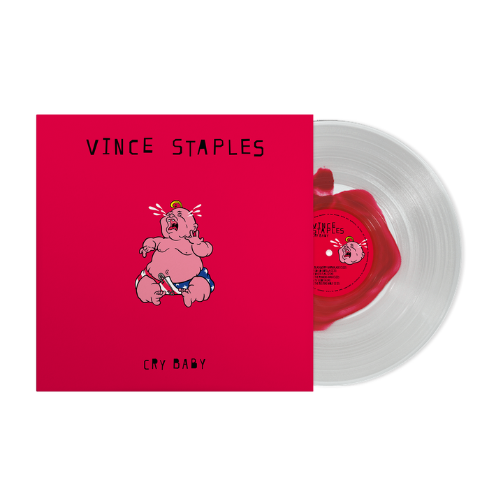 Cry Baby Cream T-Shirt w/ Bloodshot Colored LP