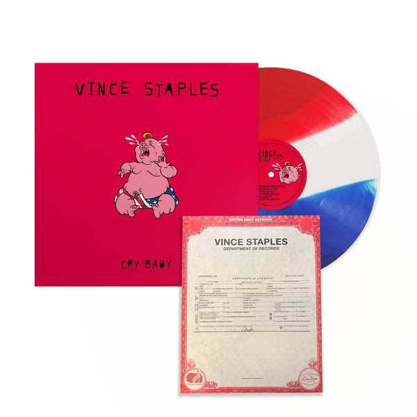 Vince Staples - AUTOGRAPHED - Cry Baby Limited Edition Tri Colored
