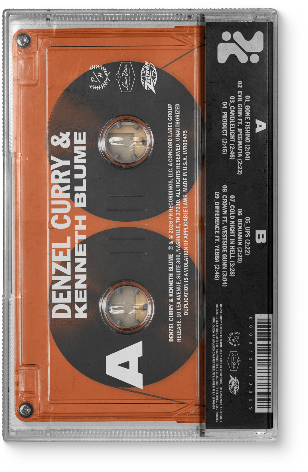 Denzel Curry & Kenneth Blume - Limited Edition ii Orange Cassette